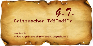 Gritzmacher Tömör névjegykártya